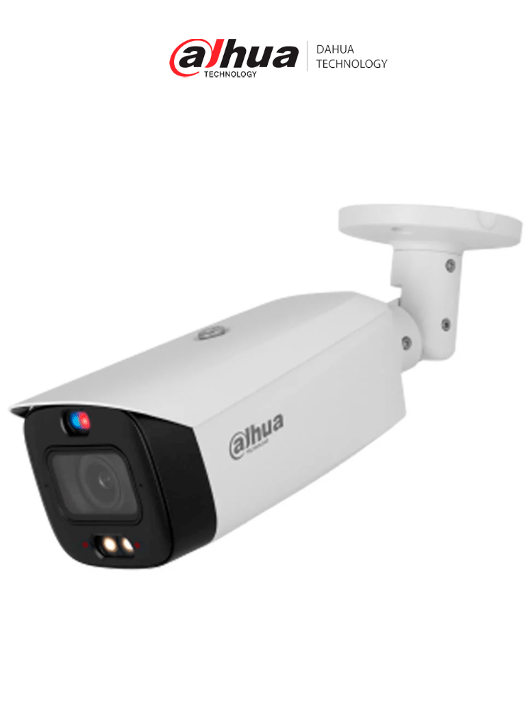 [DHT0030171] DAHUA DH-IPC-HFW3849T1-AS-PV-V2 - Cámara IP Bullet TiOC 4k/ 8 Megapixeles/Acupick/ WizSense/ 2.8mm/ Iluminador Dual/ 30 Metros de Luz Visible e IR/ Sirena y Estrobo con Luz Roja y Azul/ SMD 4.0/ Micrófono Integrado/ Ranura MicroSD/ PoE