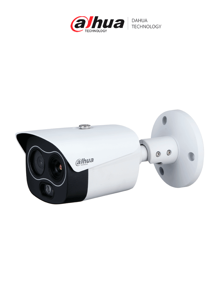 [DHT0030182] DAHUA DHI-TPC-BF1241-B7F8-DW-S8 Mini cámara tipo bala IP térmica de 4MP/ con IA: detección de calor, clasificación de personas/vehículos/ detección de humo/ Fusión de imagen dual, PoE, IP67,/ rango de medición de –20°C a +550°C /#LoNuevo