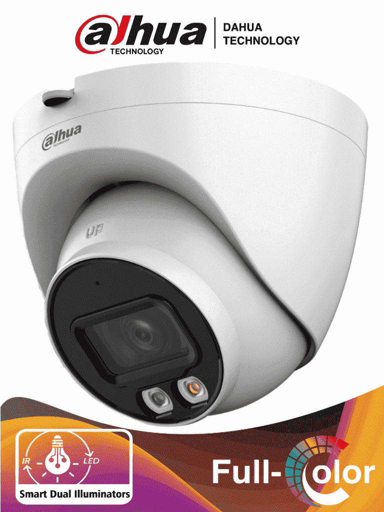 [DHT0040081] DAHUA IPC-HDW2449T-S-IL - Camara Domo IP de 4 Megapixeles/ Con Iluminador Dual Inteligente+Full Color/ WizSense/ Lente de 2.8mm/ 95 Grados/ Microfono Integrado/30 Mts de IR y Luz Visible/Metálica/Ranura MicroSD/WDR de 120 dB/SMD Plus/PoE/ #SwitchD2