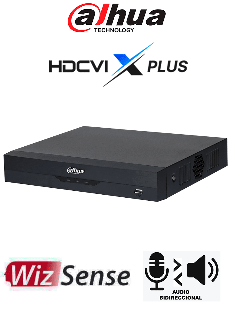 [DHT0370057] DAHUA DH-XVR5216AN-I3/T - DVR de 16 Canales 5 MP Lite WizSense/ HDCVI X PLUS/ Audio Bidireccional/ H.265+/ 16 Ch HDCVI + 8 IP/ Hasta 24 Ch IP/ Reconocimiento Facial/ SMD Plus/ Protección Perimetral/ 2 Sata de Hasta 16 TB/ Compatible con Dolink Care