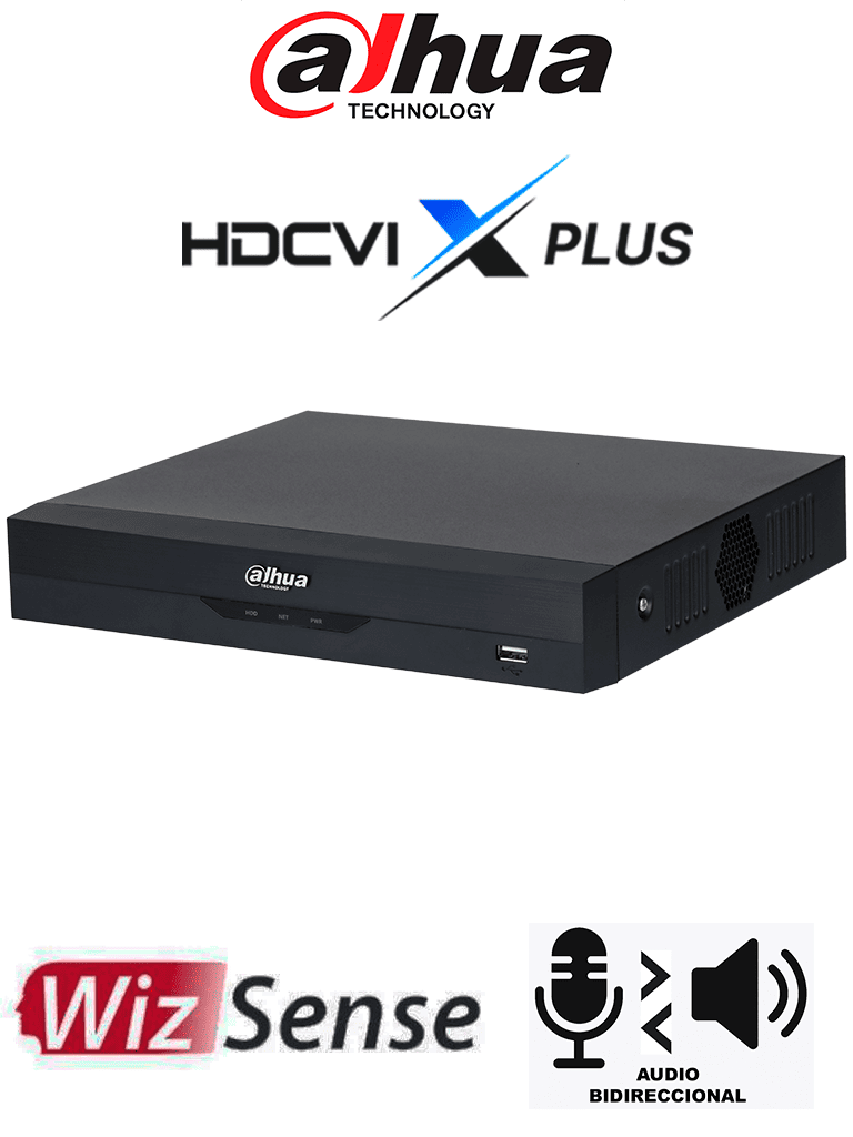 DAHUA DH-XVR5108HS-I3/T - DVR de 5MP Lite WizSense/ HDCVI X PLUS/ Audio Bidireccional en 8 Canales/ Soporta 8 canales + 4 IP o 10 Canales IP/ Reconocimiento Facial y Protección Perimetral 1 Canal/ SMD Plus y AcuPick/ Compatible con Dolink Care
