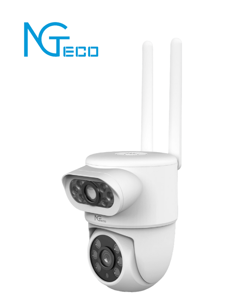 NGTECO NGSH01C8AN- Cámara PTZ WiFi , 4MP , Lente Dual , Monitoreo 2 Áreas , Detección Humana , Audio 2 Vías ,Paneo y Tildeo ,Almacenamiento Local y en la Nube #MÁSGAS #BuenFinNG
