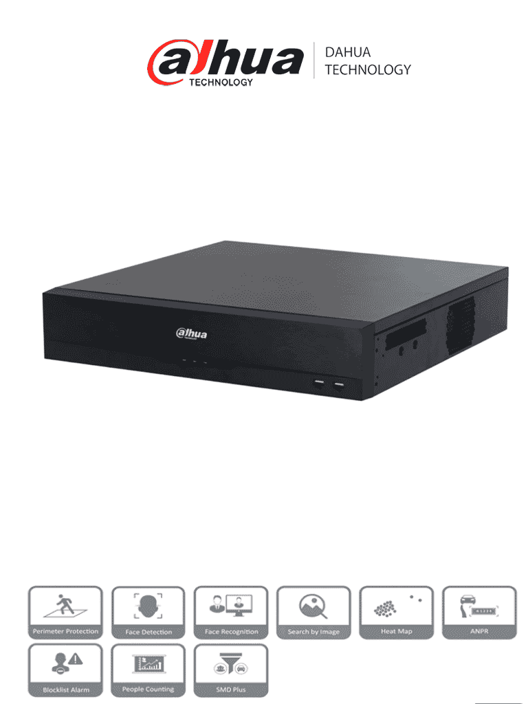 [DHT0200016] DAHUA DHI-NVR5816-EI NVR IP WizSense de 16 canales 2MP/ 2U 8HDD/ AcuPick/ H.265+/ 384 Mbps/ Admite Raid0/1/5/6/10/ Face Detection/ Face Recognition/ Protección Perimetral/ SMD plus/ Soporta IA por cámara
