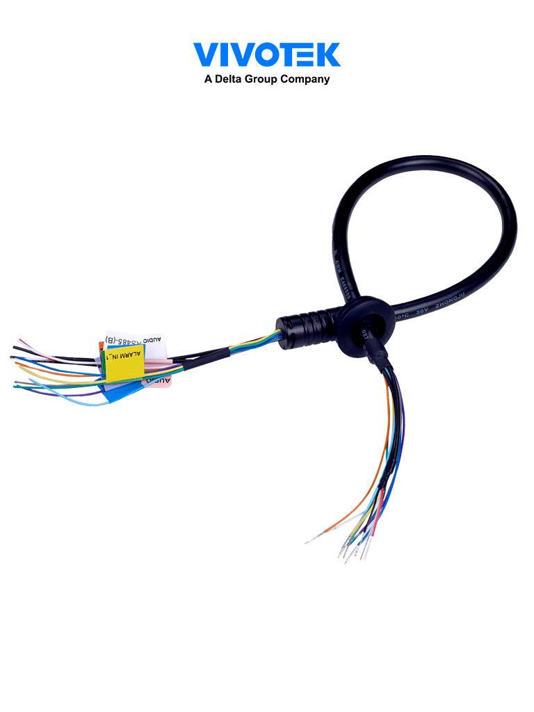 VIVOTEK AO-008 - Cable combo de conexiones I/O para modelos speed dome SD9368-EHL, SD9384-EHL, SD9394-EHL