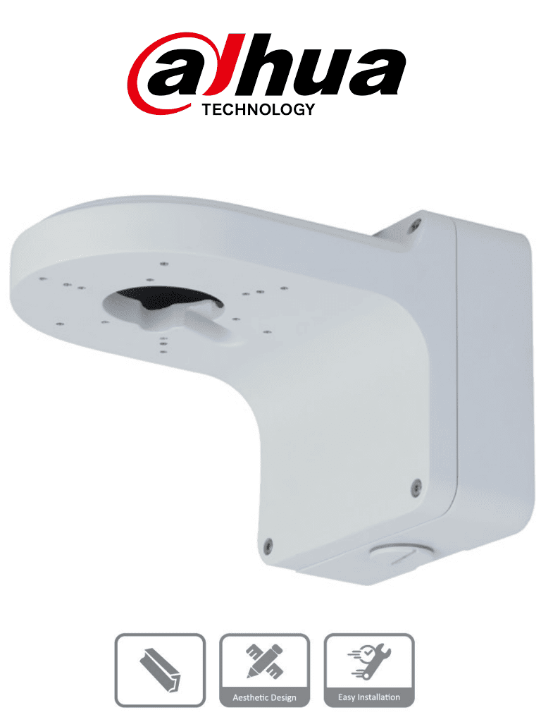 DAHUA PFB206W - Brazo de pared para cámaras domo DAHUA / Construído en aleacion de aluminio / Diseño elegante / Color blanco / Capacidad de carga 15Kg /