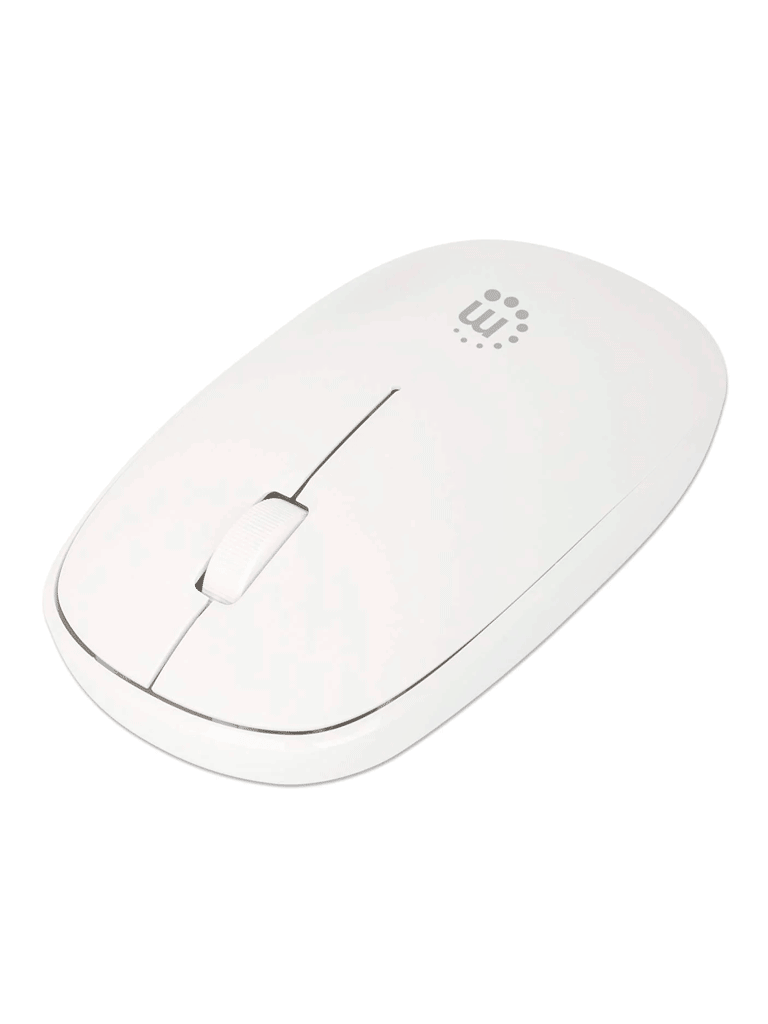 [MAN0460034] MANHATTAN - 190329 - Mouse óptico inalámbrico USB / Nano receptor USB-A, tres botones y rueda de desplazamiento, 1200 dpi, ambidiestro, blanco