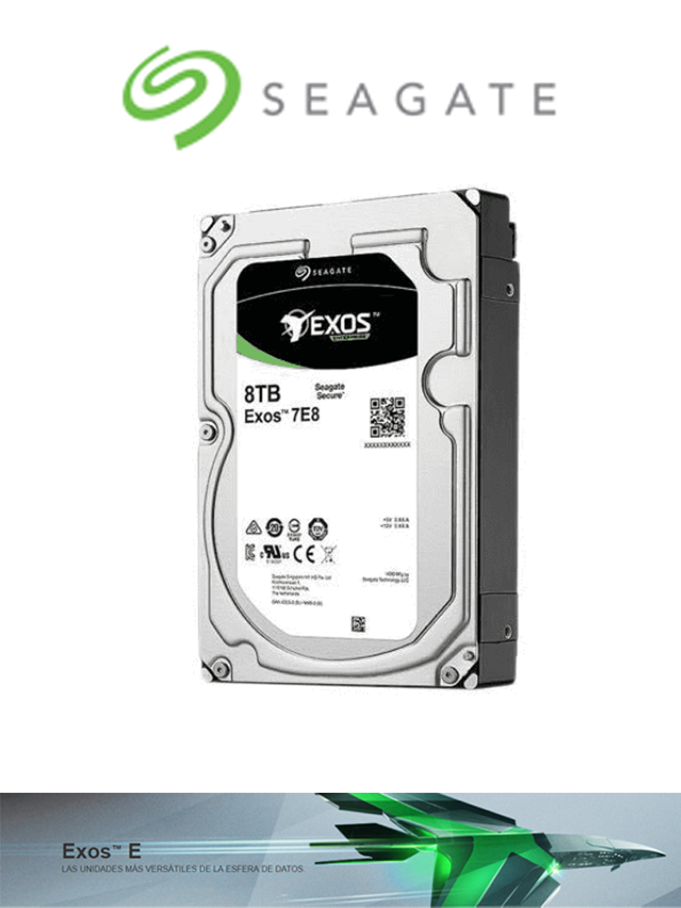 [TVM110034] SEAGATE ST8000NM017B - DISCO DURO 8 TB EXO ENTERPRISE/ 7200 RPM/ RECOMENDADO PARA SERVIDORES QNAP