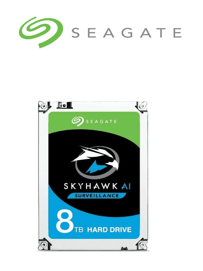 [SEA1490029] SEAGATE ST8000VE001 - Disco duro de 8 TB SKYHAWK, 7200 RPM, SATA3 6GB/s, 64 MB, recomendado para videovigilancia