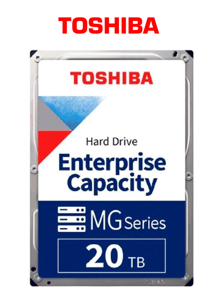 [TSB1490007] TOSHIBA MG10ACA20TE - Disco duro de 20TB / Serie Enterprise / 3.5" / 7200 RPM / 512 MB /SATA III / Recomendado para videovigilancia y Servidores