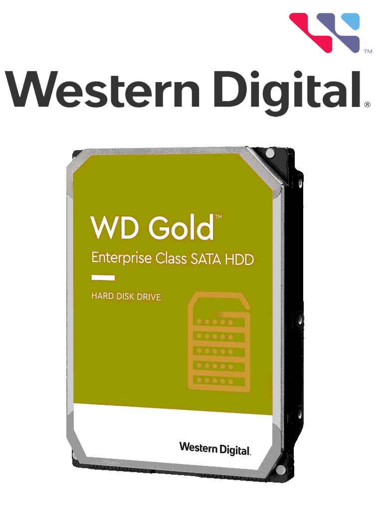 [TVM110078] WESTERN WD102KRYZ- Disco duro 10 TB/ Serie Gold/ Sata 6 GBS/ Recomendado para video vigilancia/ Servidores/ 7200 RPM/ 256MB/ Tamaño 3.5 #WD-ANIV