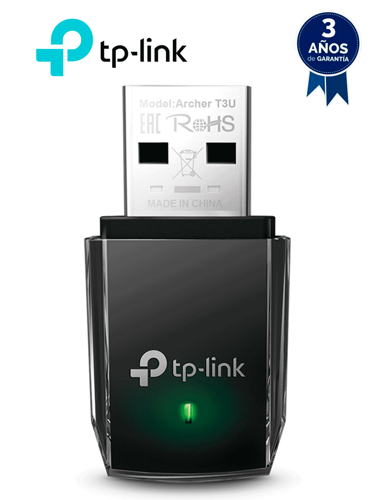[TPL6740012] TP-LINK ARCHER T3U - Adaptador USB Mini Doble Banda Inalámbrico AC1300, AC1300 (400 Mpbs en la banda de 2.4GHz y 867 Mbps en la banda de 5GHz) de velocidad inalámbrica con la próxima generación de Wi-Fi - 802.11ac , MU-MIMO , Puerto USB 3.0. #TP9 #BlackTP