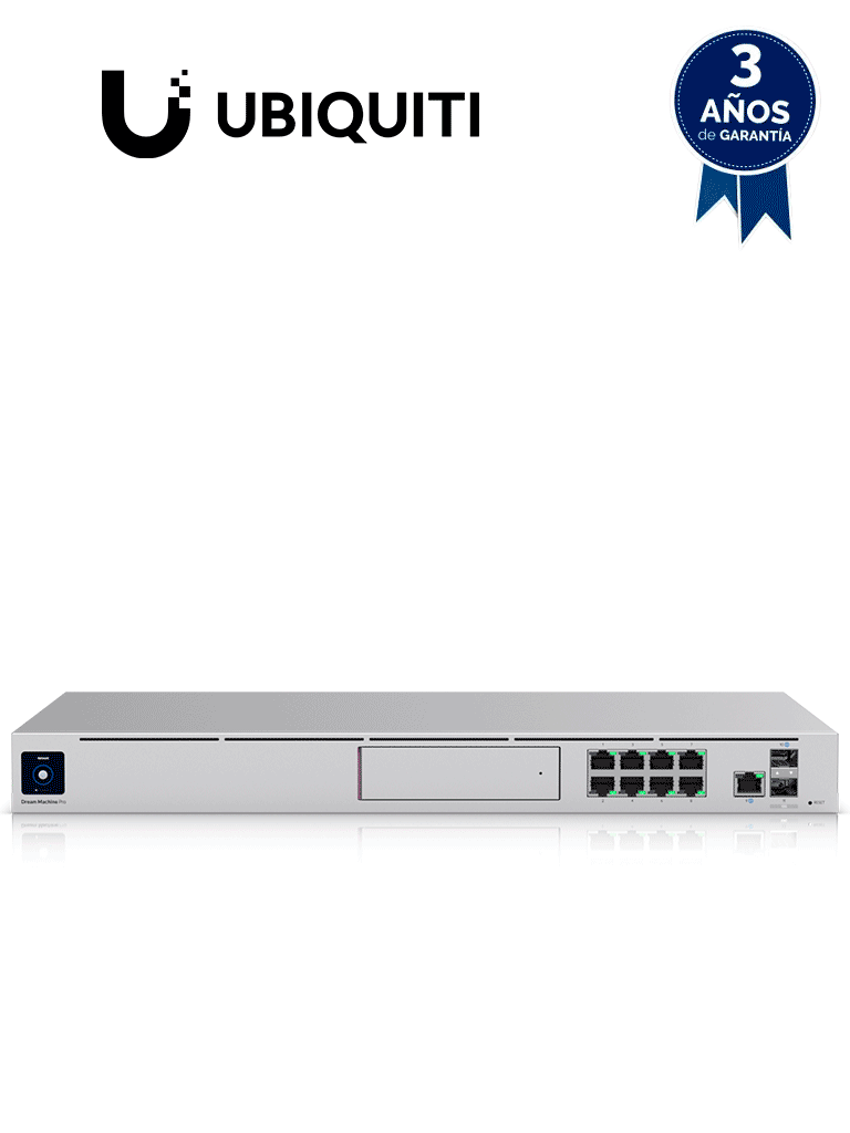[UBI1760002] UBIQUITI UDM-PRO - UniFi Dream Machine Pro con 1 puerto WAN 10G SFP+, switch de 8 puertos Gigabit RJ45 y bahía para dis #CGco duro de 3.5", en formato 1UR. #UBILOCO