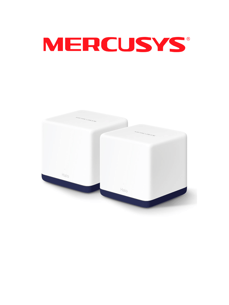 [MER4220002] MERCUSYS HALO H50G(2-PACK) - Sistema Wi-Fi Mesh AC1900 para todo el hogar con red unificada, roaming continuo, cobertura completa, doble banda Wi-Fi de 1.9 Gbps, control sencillo mediante aplicación y puertos Gigabit completos. #TP9