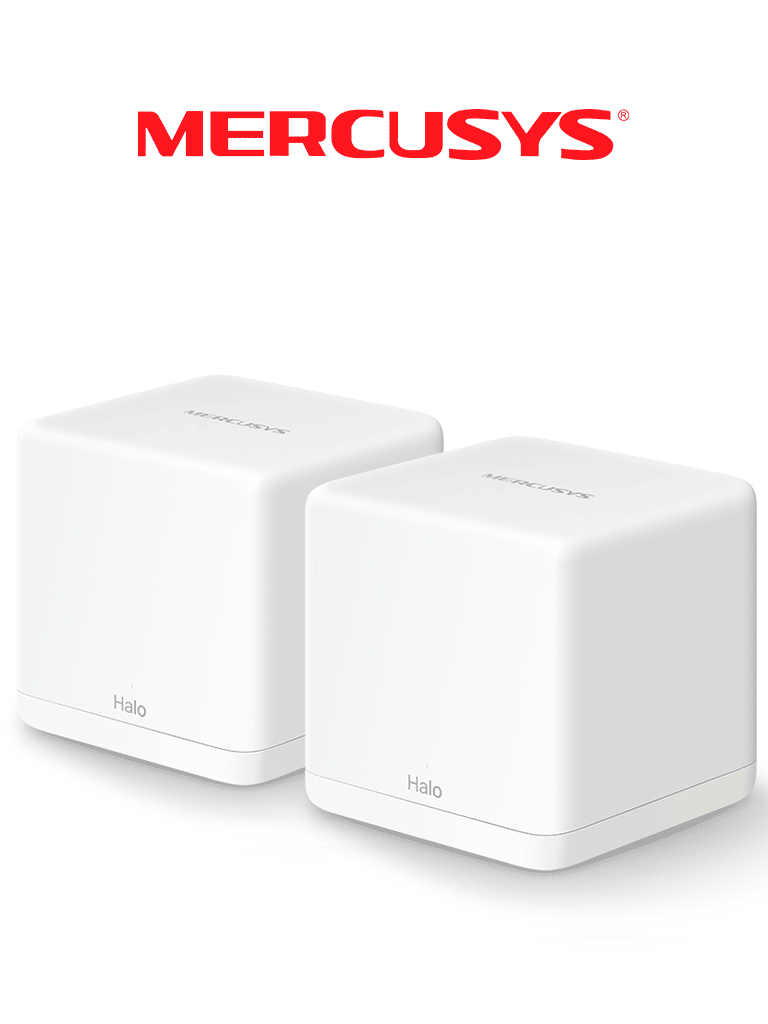[MER4220001] MERCUSYS Halo H30G(2-pack) - KIT de Sistema Inalámbrico H30G Mesh con doble banda 2.4GHz y 5GHz AC 1300Mbps, dos puertos 10/100/1000 Mbps, control vía aplicación y roaming continuo. #TP9 #MCI2 #TPMCIQ2 #BlackTP