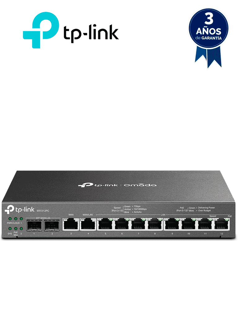 [TPL3660038] TP-LINK - ER7212PC / Router Omada VPN / 3 en 1 Gigabit VPN Router #TP9