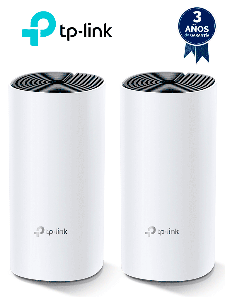 [TPL4220011] TP-LINK Deco M4(2-pack) - Kit de 2 routers inalámbricos MESH para interior y hogar de doble banda Wi-Fi 5 AC1200 Mbps, con 2 puertos Gigabit WAN/LAN, 2 antenas internas y administración mediante la app Deco (iOS, Android). (2 piezas) #TP9