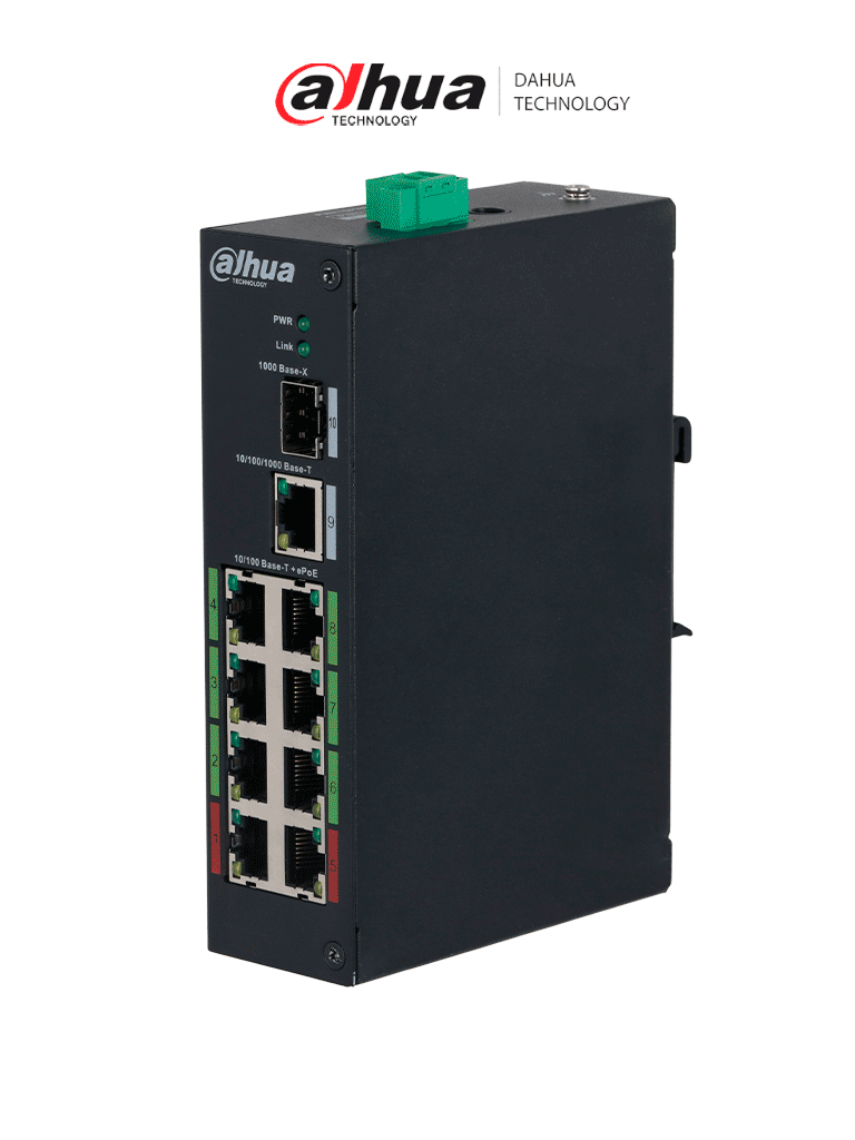 [DHT3720035] DAHUA DH-LR2110-8ET-120-V2 Switch ePoE 8 Puertos/ Hasta 800 Mts con Cámaras ePoE/ 120 Watts/ Switching 8.8G/ IEEE802.3af/ IEEE802.3at/ Hi-PoE