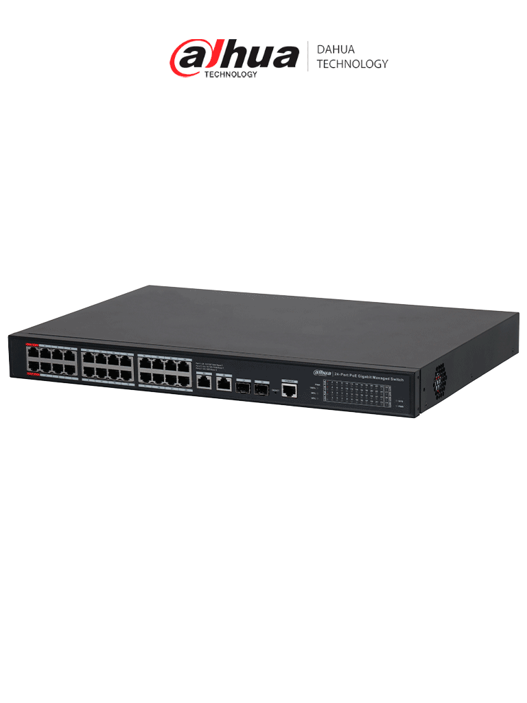[DHT3720019] DAHUA DH-S4228-24GT-360 Switch Gigabit 24 puertos Administrable/ capa 2/ 2 Puertos Hi-PoE/ Redundancia de red: STP/ RSTP/ Transmisión de larga distancia de 250 m/ 56 Gbps/ PoE