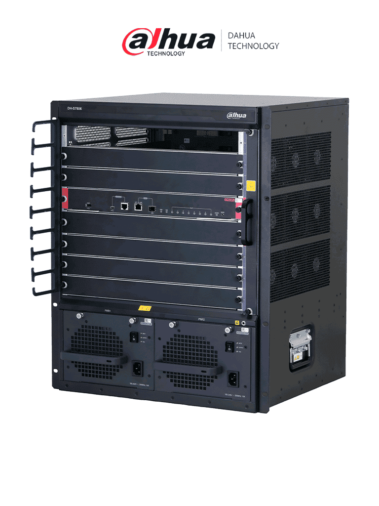 [DHT3720037] DAHUA DH-S7806 Switch Core Administrabe capa 3/ Switching 76.8Tbps/ 8640Mpps/ A prueba de rayos/ Hot Swap/ 8 Slots/6 Line Card Slots/IPv4 e IPv6 de alto rendimiento/ Admite un marco resiliente inteligente.