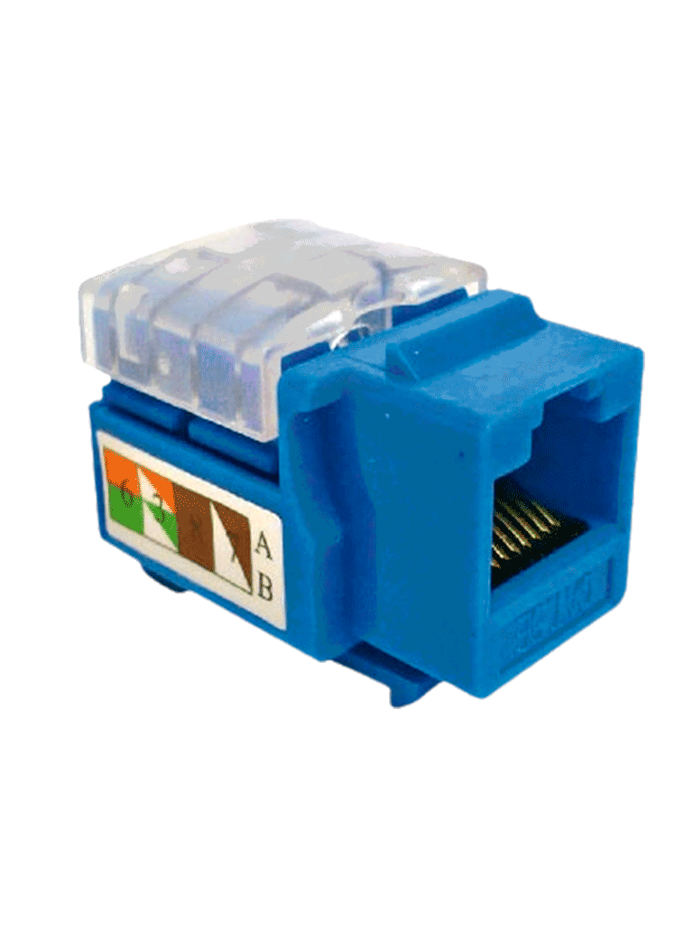 [TCE442022] SAXXON M265C5B - Modulo jack keystone RJ45 / 8 Hilos / CAT 5E / Compatible con calibres AWG 22-26 / Color azul