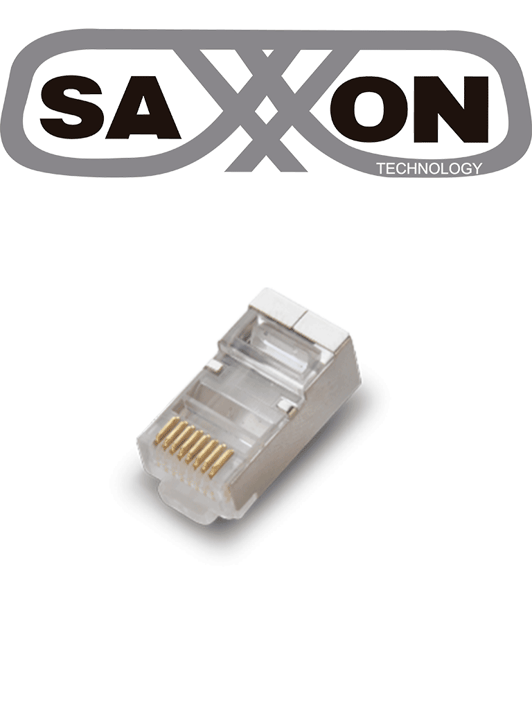 [TCE442034] SAXXON S901B - Conector plug RJ45 para cable UTP/FTP /CAT 5E / Blindado / Paquete 100 piezas #TWCAB