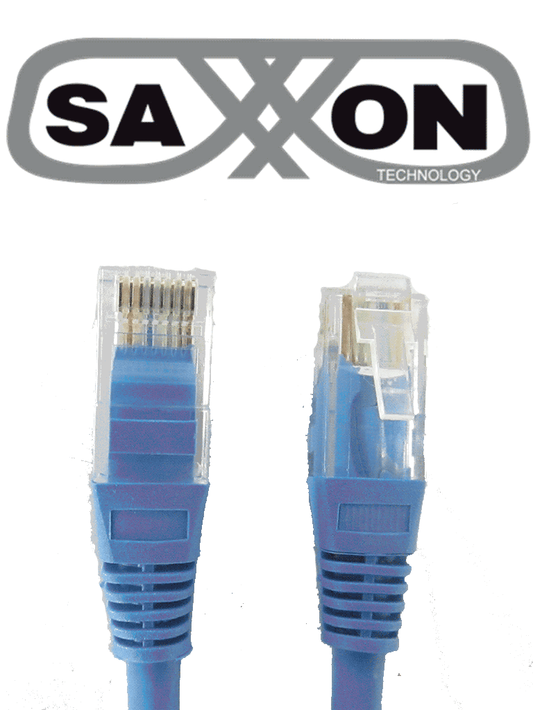 [TCE119010] SAXXON P5E1UA - Cable patch cord UTP 1 metro / CAT 5E / Color azul