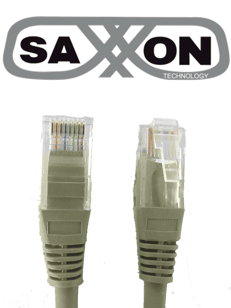 [TCE119009] SAXXON P5E1UG - Cable patch cord UTP 1 metro / CAT 5E / Color gris