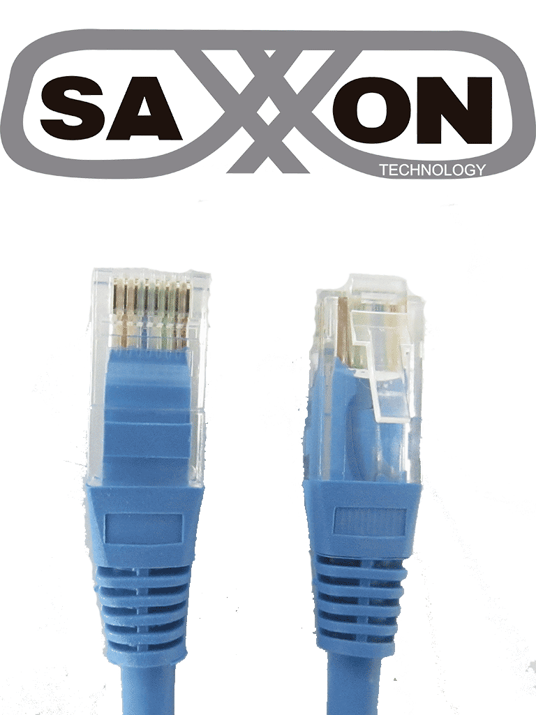 [TCE119014] SAXXON P5E2UA - Cable patch cord UTP 2 metros / CAT 5E / Color azul