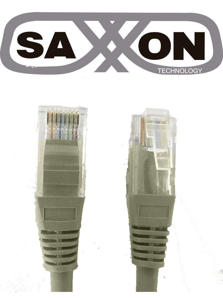 [TCE119013] SAXXON P5E2UG - Cable patch cord UTP 2 metros / CAT 5E / Color gris