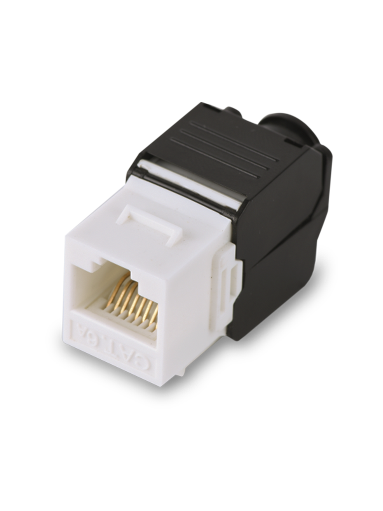 [TCE442032] SAXXON M242C6A - Modulo jack keystone RJ45 / Armado sin herramienta / 8 Hilos / CAT 6A / Compatible con calibres AWG 22-26 / Color blanco