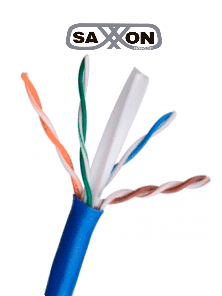 [TVD119142] SAXXON OUTP6CCA305AZ3 - Cable UTP CCA / Categoria 6 / Color azul obscuro / Interior / 305 Mts / Redes / Video / 4 Pares