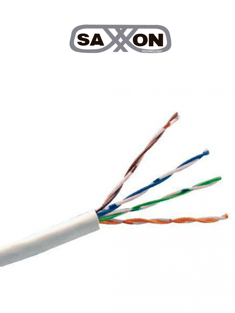 [TVD119148] SAXXON OUTP6CCA305BC - Cable UTP CCA / Categoria 6 / Color blanco / Interior / 305 Mts / Redes / Video / 4 Pares