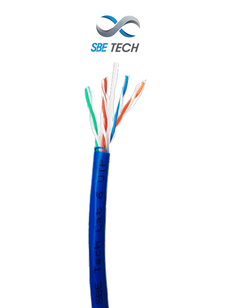 [SBT2640008] SBE TECH SBE-UTPC6UCERT-BL-NP - CABLE UTP CAT6/ 100% COBRE/CAJA 305 METROS/ COLOR AZUL/ 23 AWG/ SEPARADOR CENTRAL/