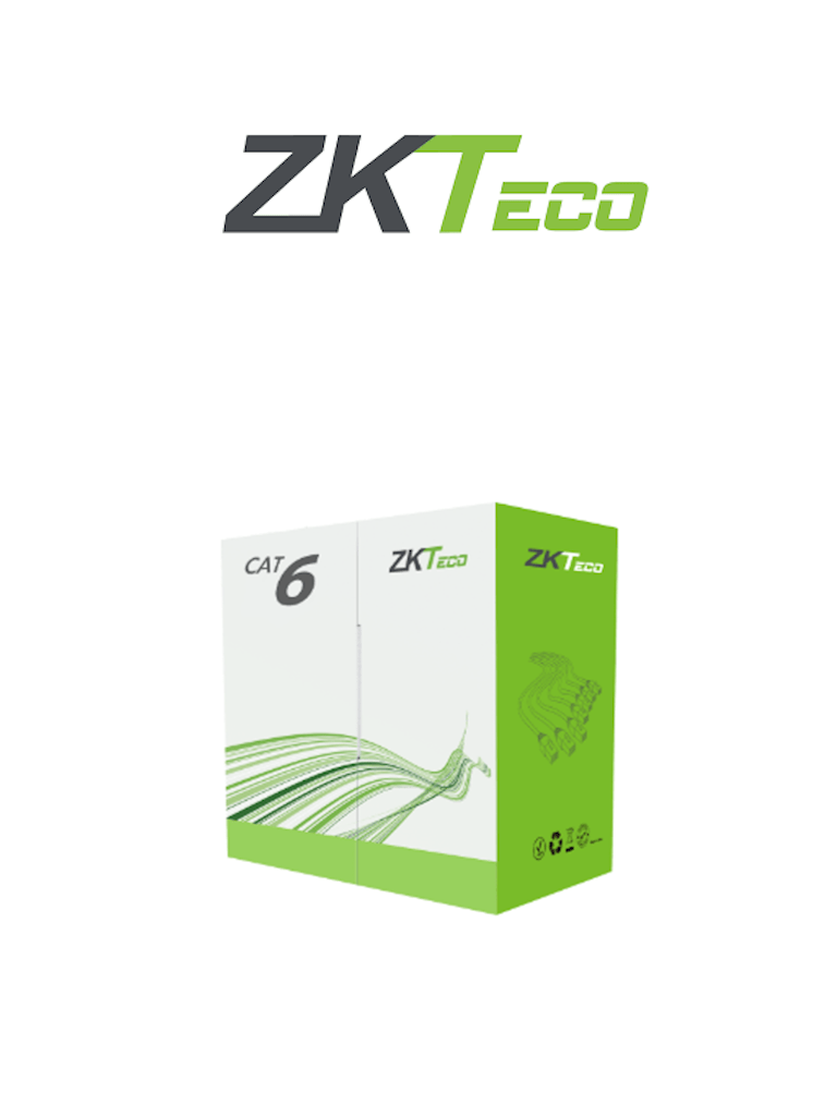 [ZKT2640009] ZKTECO XL600CPRA - Bobina de Cable UTP CAT 6 , 100% Cobre, 305 Metros , 23 AWG , Uso Interior , Cubierta Retardante de Flama Certificada , Voz , Datos ,Video Alta Definición , Color Blanco #HD1