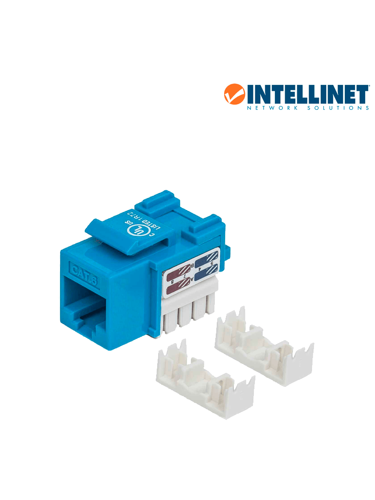 [ITL1610007] INTELLINET 210737 - Jack RJ45 CAT6 Keystone / de impacto 110 / color azul