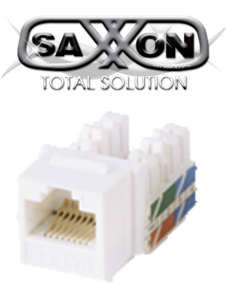 [TCE442026] SAXXON M2656W - Modulo jack keystone RJ45 / 8 Hilos / CAT 6 / Compatible con calibres AWG 22-26 / Color blanco