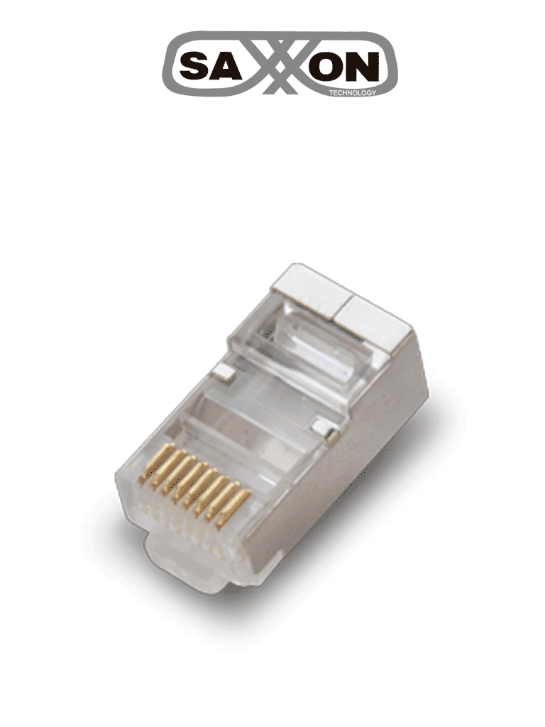 [TCE442036] SAXXON S901E - Conector plug RJ45 para cable UTP con guía / CAT 6 / Blindado / Paquete 100 piezas #TWCAB