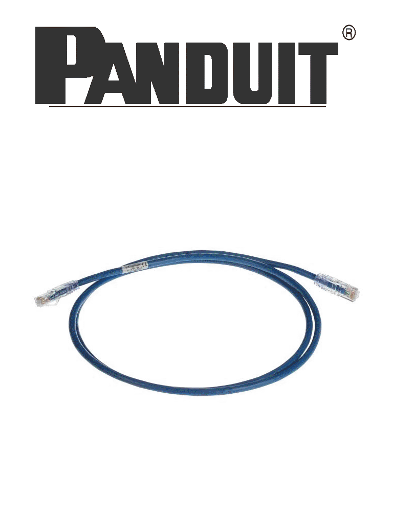 [PND2840003] PANDUIT UTPSP7BUY Patch cord de 100% cobre UTP / 24 AWG / 7 pies (2.13 m) / Categoría 6 / Azul