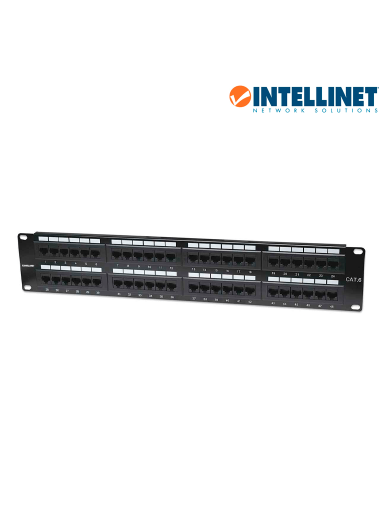[ITL1620004] INTELLINET 560283 - Panel de parche Cat6 de 48 puertos, UTP, 2U